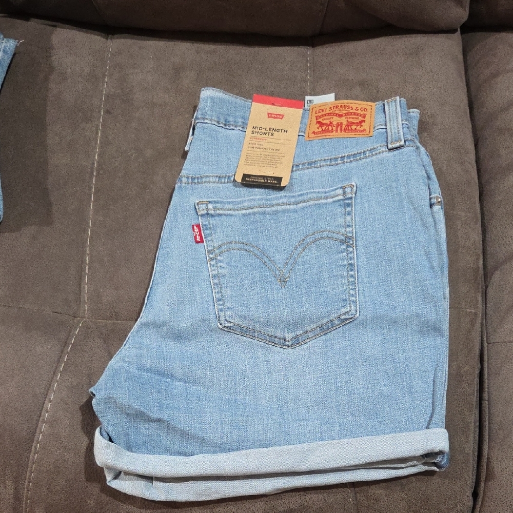 Levi's Sky Blue Denim Shorts
